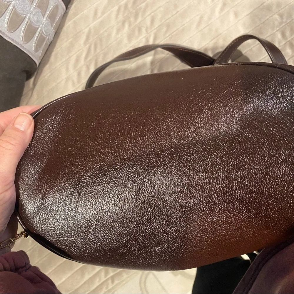 VINTAGE LEATHER CARTERAS DAMARE ARGENTINA PONY SKIN BUCKET BAG PURSE NWOT